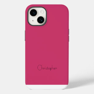 Personalised Metallic light pink Radial Texture iPhone 14 Case
