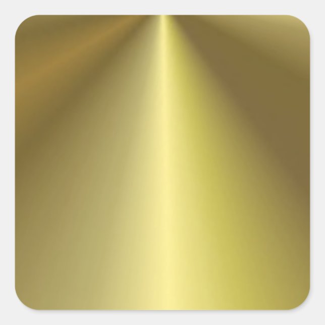 Personalised Metallic Look Faux Gold Blank Square Sticker (Front)