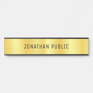Personalised Metallic Look Faux Gold Elegant Door Sign