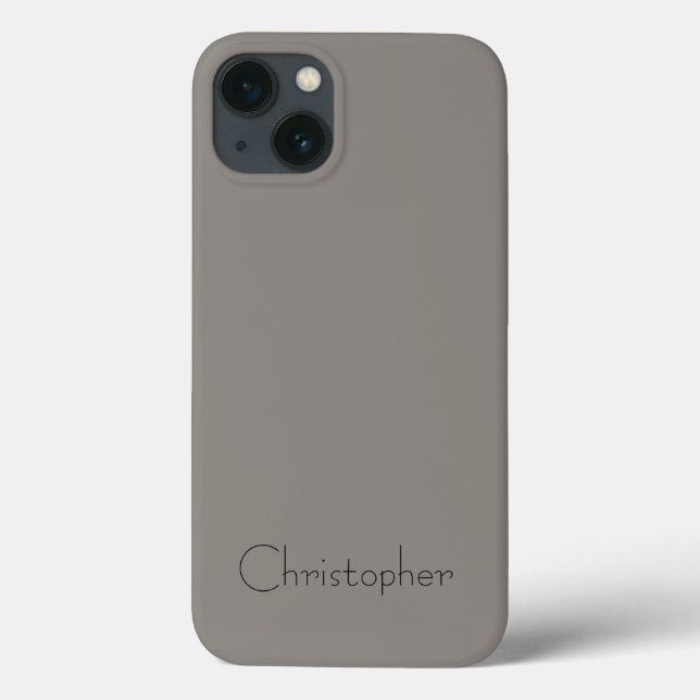 Personalised Metallic natural titanium Radial Case-Mate iPhone Case (Back)