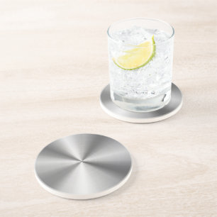 Personalised Metallic Radial Texture Coaster
