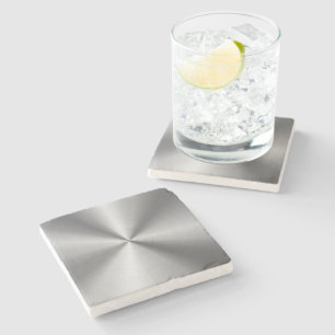 Personalised Metallic Radial Texture Stone Coaster