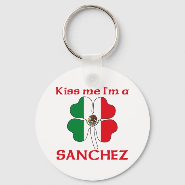 Personalised Mexican Kiss Me I'm Sanchez Key Ring (Front)