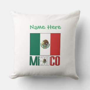 Personalised Mexico Flag Cushion