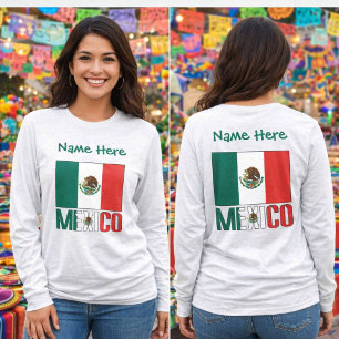 Personalised Mexico Flag T-Shirt