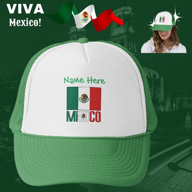 Personalised Mexico Flag  Trucker Hat (Creator Uploaded)