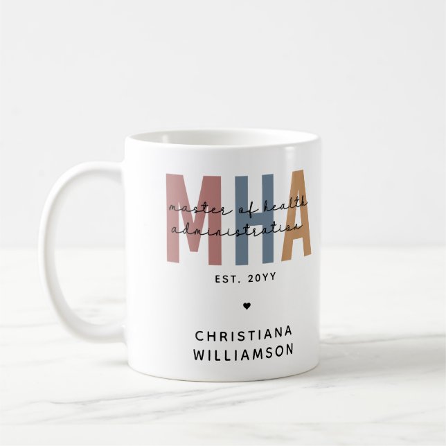 Personalised MHA Master of Health Administration Coffee Mug (Left)