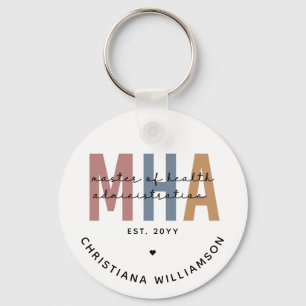 Personalised MHA Master of Health Administration Key Ring