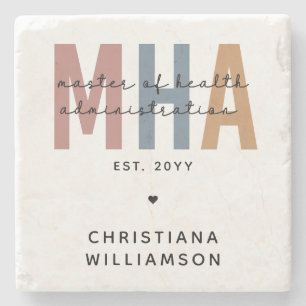 Personalised MHA Master of Health Administration Stone Coaster