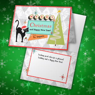 Personalised Mid Century Christmas Card