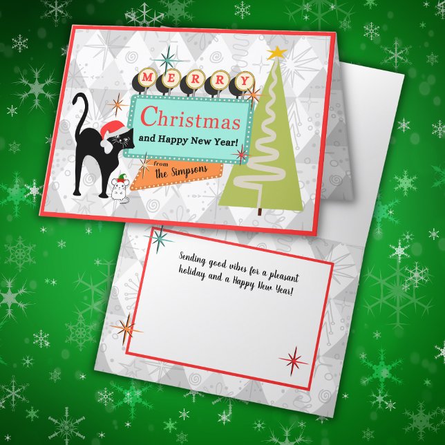 Personalised Mid Century Christmas Card (Creator Uploaded)
