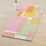 Personalised Mid-Century Modern Pastels Geometric Yoga Mat<br><div class="desc">Enhance your practice with this personalised mid-century modern yoga mat featuring an abstract geometric design in soft pastel hues. The playful mix of peach, pink, mint, and mustard creates a calming yet stylish aesthetic, perfect for yoga, pilates, or meditation. Customise with a name for a unique and inspiring fitness accessory....</div>
