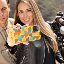 Personalised Mid-Century Modern Yellow Orange Gold