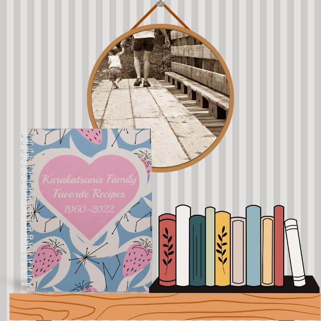 Personalised Mid-Century Pink Keepsake Recipe Book (Creator Uploaded)