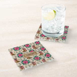 Personalised Midwest Princess designer Glass Coaster