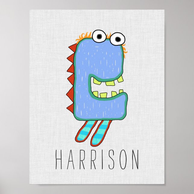 Personalised Miggy Monster Poster (Front)