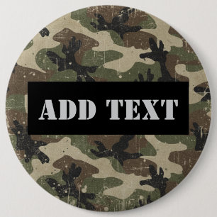 Personalised Military 6 Cm Round Badge