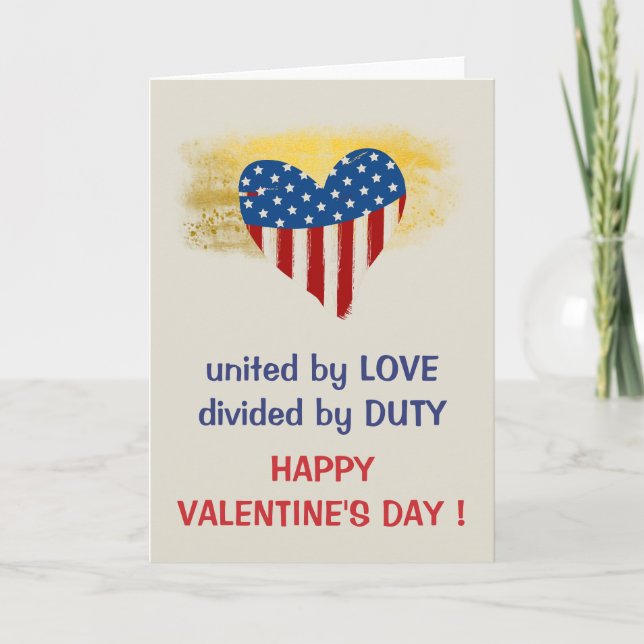 Personalised Military Army Soldier Valentines Day  Holiday Card (Front)