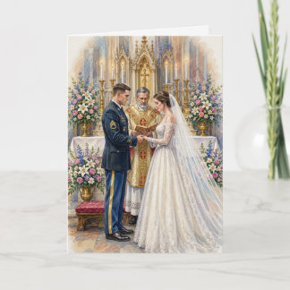 Personalised Military Church Wedding Invitation