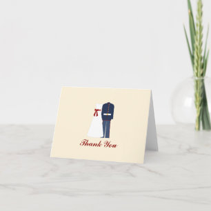 Personalised Military Wedding Thank You Notes