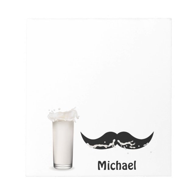 Personalised Milk Moustache Notepad (Front)