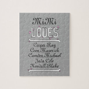 Personalised Mimi Loves Her Grands Jigsaw Puzzle