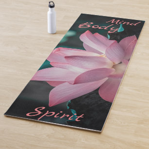 Personalised Mind Body Spirit Lotus Yoga Mat