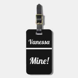 Personalised Mine Funny Luggage Tag