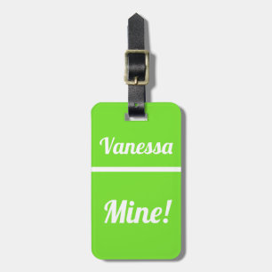 Personalised Mine   Funny Luggage Tag