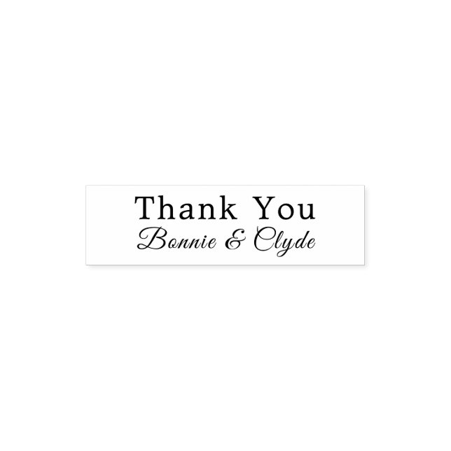 Personalised Mini 1.4x0.4 Thank You Self-inking Stamp (Design)