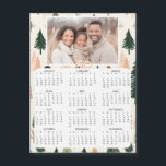 Personalised Mini 2025 Calendar | Family Photo<br><div class="desc">A cute little 2025 mini calendar to stick on your frig! Add your family photo and edit the text to put a holiday greeting in the personalise area. Background is cute green and pink Christmas trees.</div>