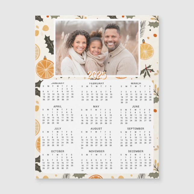 Personalised Mini 2025 Calendar | Family Photo   (Front)