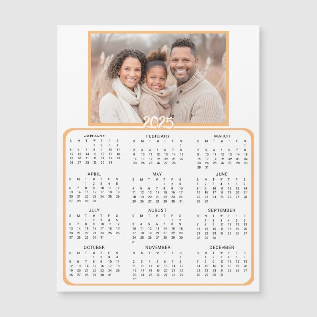 Personalised Mini 2025 Calendar | Family Photo   (Front)