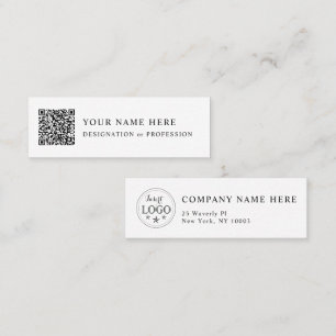 Personalised Mini Business Card with Formal Design