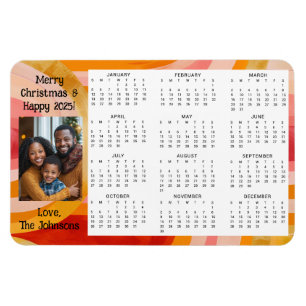 Personalised Mini Calendar   Family Photo Magnet