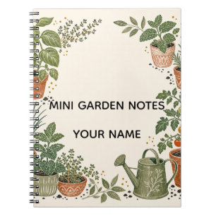 Personalised Mini Garden Notes Notebook