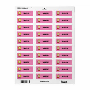 Personalised Mini Justice League Supergirl Return Address Label