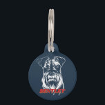 Personalised Mini Schnauzer Dog Lover Custom Name Pet Tag<br><div class="desc">Cute and funny Mini Schnauzer dog personalised gifts and merchandises for dog lover, dog mum, dog dad and pet owner. You can customise the text to fit your own need and creativity. Cool and awesome pet gifts with custom name and other details. Check out our store for more fun and...</div>