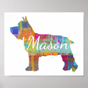 Personalised Mini Schnauzer Wall Art Home Decor