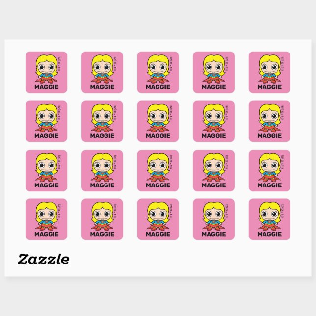 Personalised Mini Supergirl Kids' Label (Sheet)