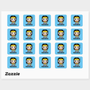 Personalised Mini Wonder Woman Kids' Label