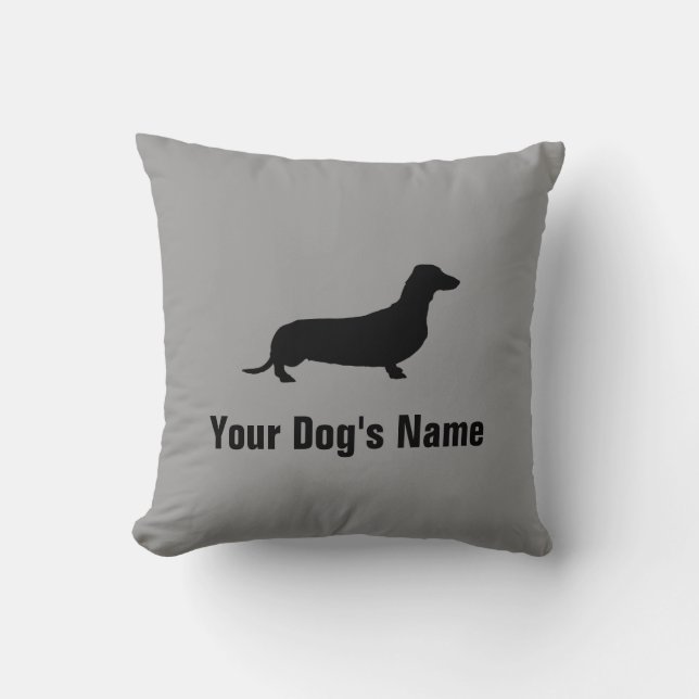 Personalised Miniature Dachshund ミニチュア・ダックスフンド Cushion (Front)