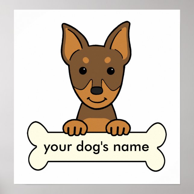 Personalised Miniature Pinscher Poster (Front)