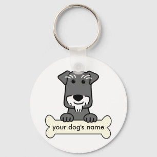 Personalised Miniature Schnauzer Key Ring