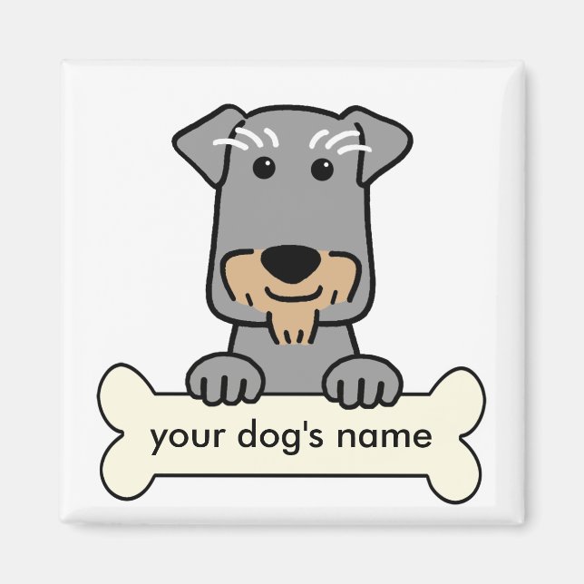 Personalised Miniature Schnauzer Magnet (Front)