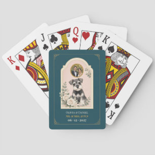 Personalised Miniature Schnauzer Wedding Favour Playing Cards
