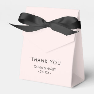 Personalised Minimal Blush Pink Wedding Favour Box