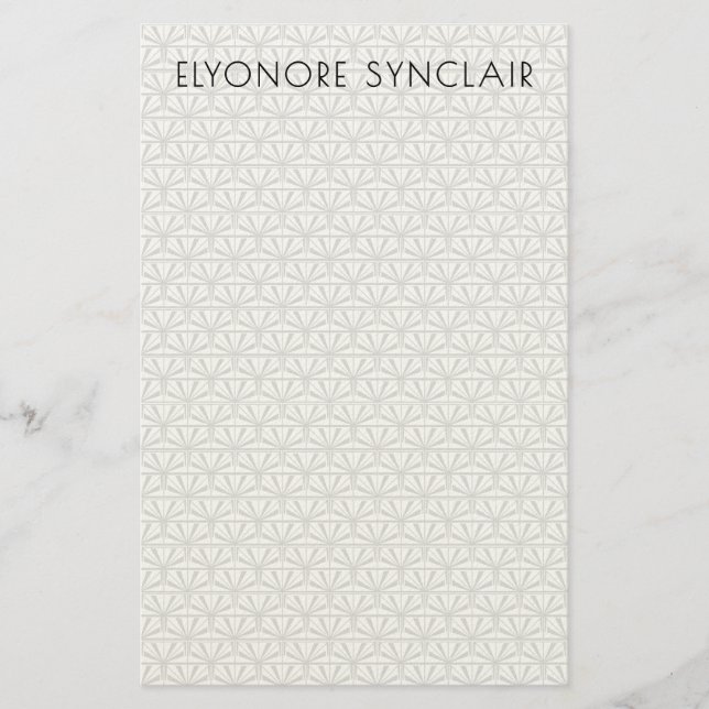 Personalised Minimal Elegant Geometric Art Deco Stationery (Front)