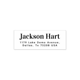 Personalised Minimal Modern Name Return Address Self-inking Stamp