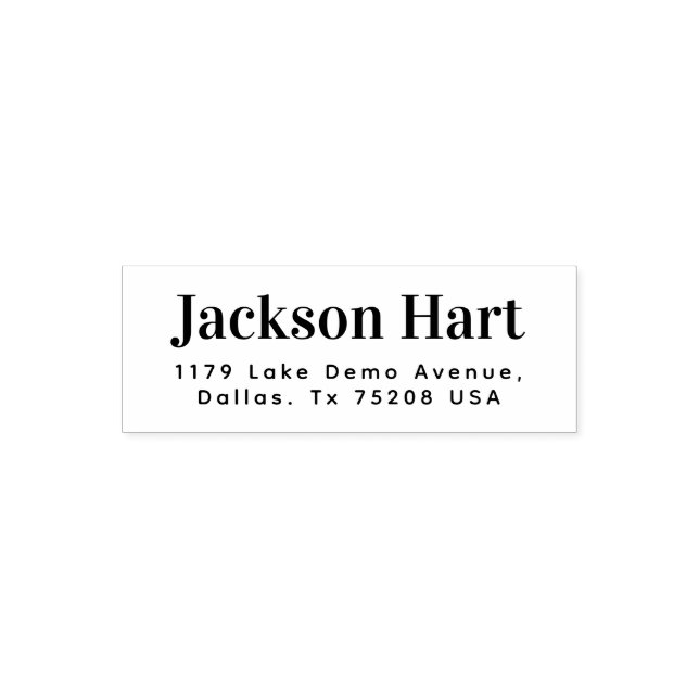 Personalised Minimal Modern Name Return Address  Self-inking Stamp (Design)